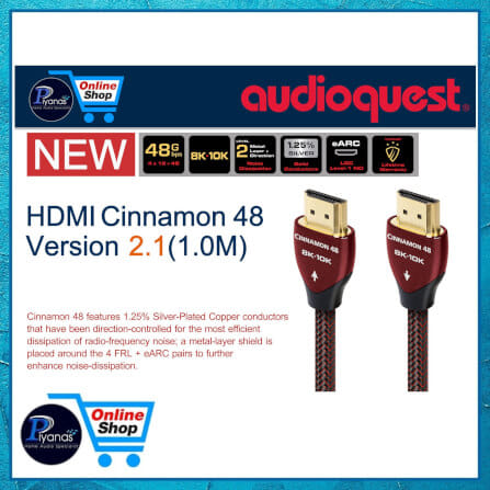 สาย HDMI AUDIOQUEST : HDMI-CINNAMON 48 VERSION 2.1 (1.0 เมตร)_1